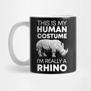 this is my human costume i'm really a rhino Mug